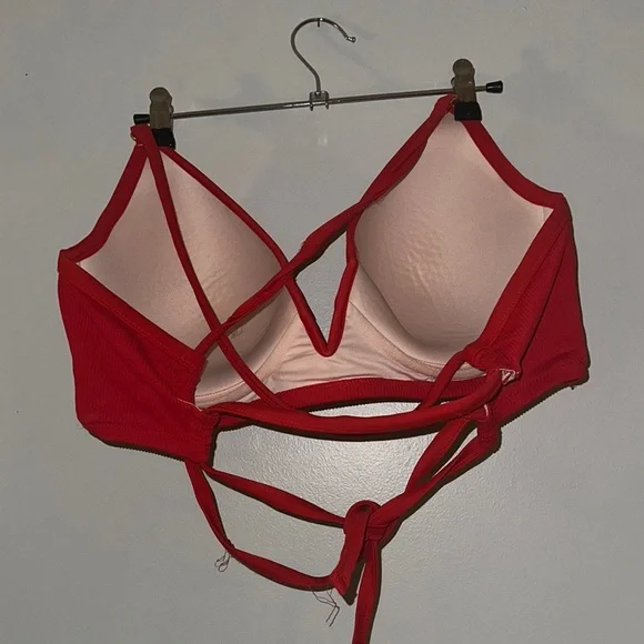 Red Women's Swim Top - Picture 2 of 6